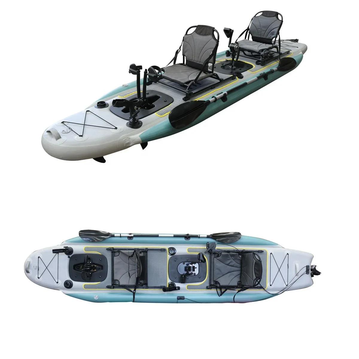 Fishing Kayak Sit In - 2026 14FT 2-Person Sit-On-Top PVC Kayak