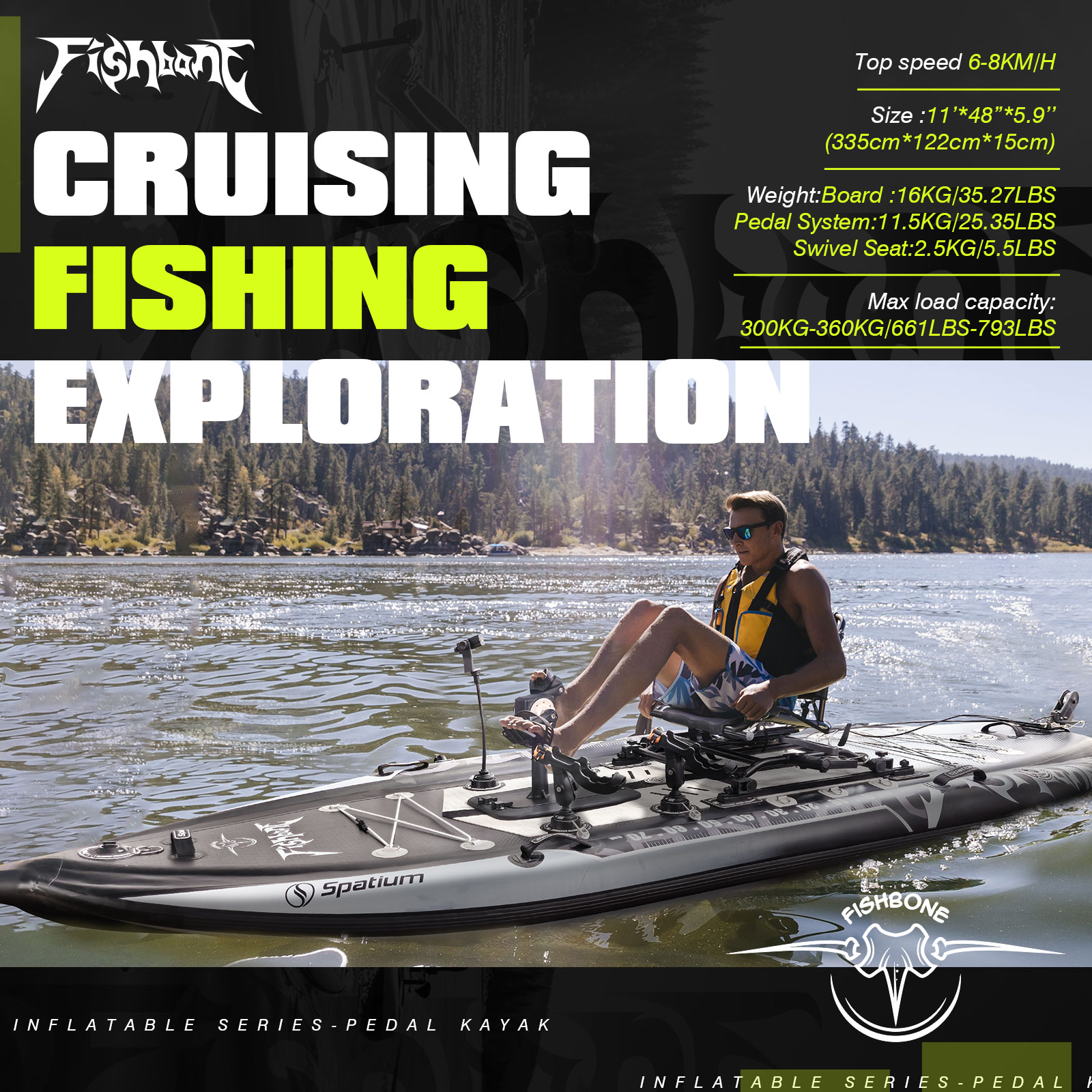 Spatium Pedal Kayak Inflatable – Fishing Kayak Pedal Drive Bewertung und Preis