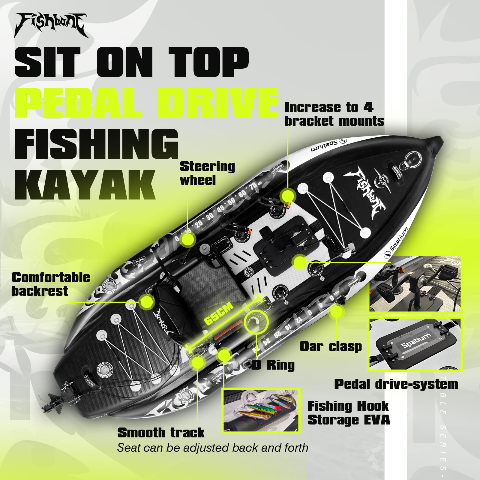 Spatium Pedal Kayak Inflatable – Fishing Kayak Pedal Drive Bewertung und Preis